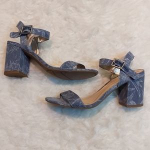 NWT Circus Sam Edelman Denim Ankle Strap Heels